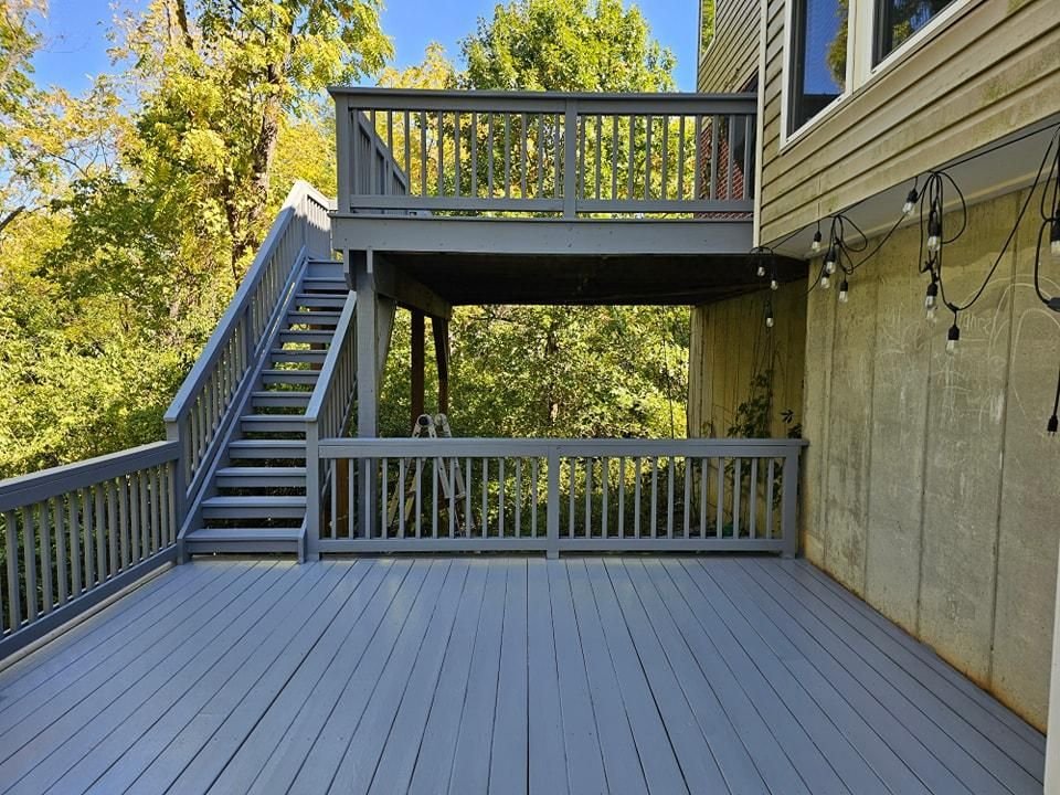 Freshly stained deck in Northern Kentucky