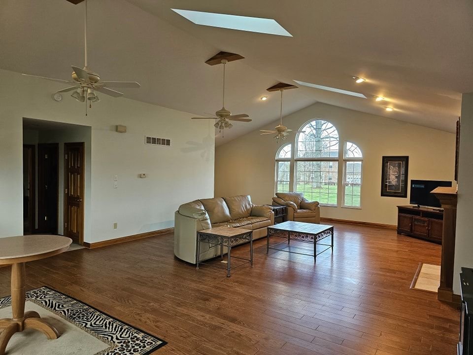 Open living room after professional interior painting